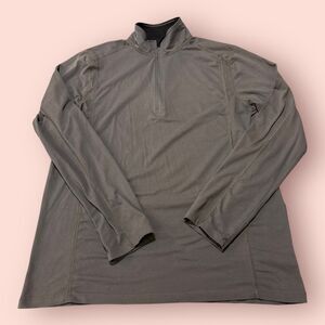 Mountain Hardwear Pullover Shirt Mens Medium Gray Stretch Long Sleeve 1/4 Zip